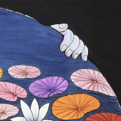 Lotus Pond, Pushkar Lohar, Ethnic Art - Artisera