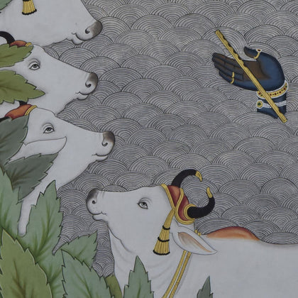 Krishna with Cows - 16, Nemichand, Ethnic Art - Artisera