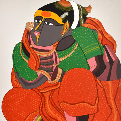 Woman in Red, Thota Vaikuntam, Archer Art Gallery - Artisera
