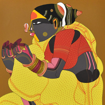 Woman in Red and Yellow, Thota Vaikuntam, Archer Art Gallery - Artisera