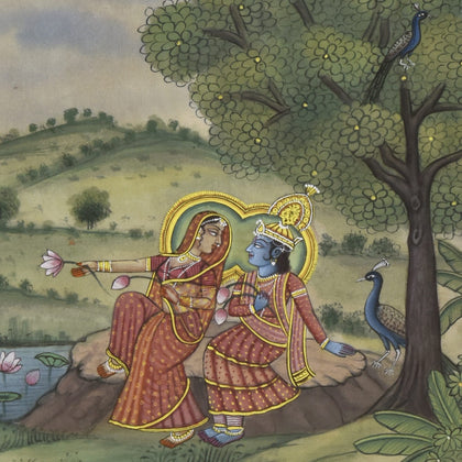 Radha Krishna With Cows - 06, , Ethnic Art - Artisera