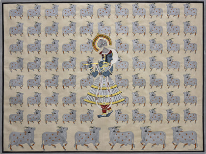 Krishna Playing Flute - 12, Nitin and Nilesh Sharma, Ethnic Art - Artisera