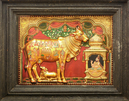 Kamadhenu and Sage Vashishta, , Rani Arts & Teak - Artisera