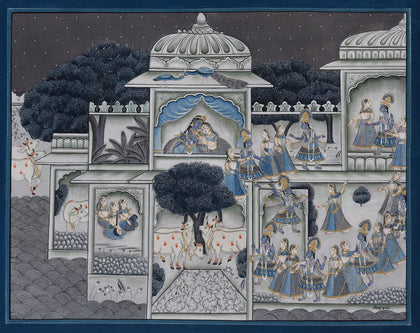 Radha Krishna Celebration, Narendra Kumar, Ethnic Art - Artisera