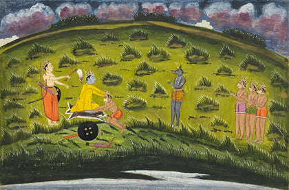 Jambavana and Hanuman Meet Rama, , Indian Miniatures - Artisera