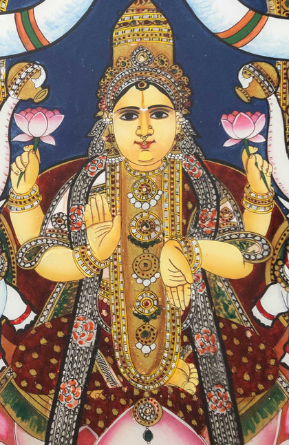 Gajalakshmi - 02, , Balaji Reverse Glass - Artisera