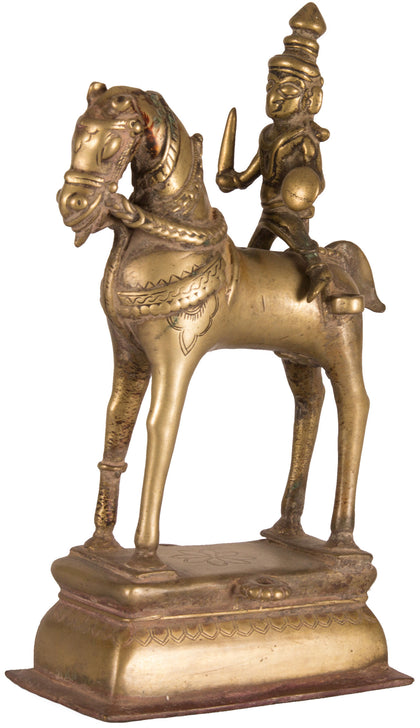 Shiva on Horse, , Balaji's Antiques and Collectibles - Artisera