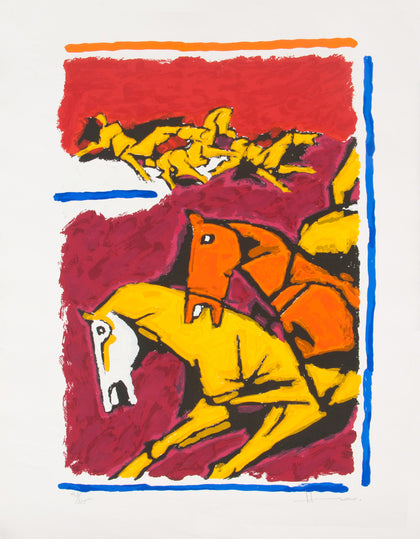 Horses - VI, M.F. Husain, Archer Art Gallery - Artisera