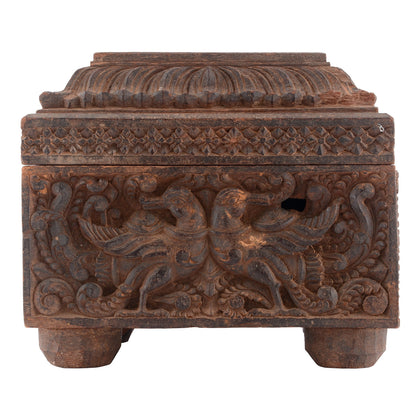 Carved Box with Hamsa, , Rani Arts & Teak - Artisera