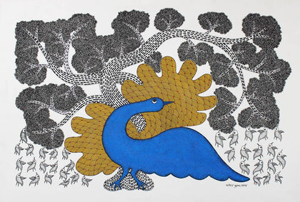 Gond - Untitled 98, Rajendra Kumar Shyam, Arts of the Earth - Artisera