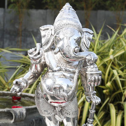 Abhanga Ganesha, , Silver Showpieces - Artisera