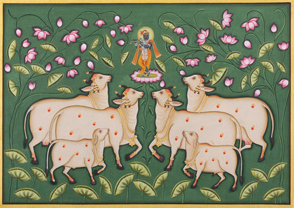Shrinathji With Cows - 09, , Ethnic Art - Artisera