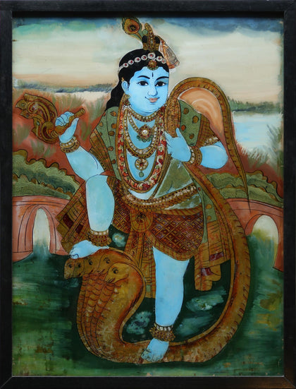 Kalinga Mardhana Krishna - 03, , Phillips Reverse Glass - Artisera
