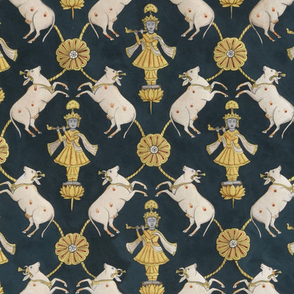 Krishna With Cows - 14, Nemichand, Ethnic Art - Artisera