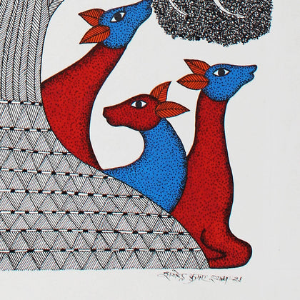 Gond - Untitled 99, Rajendra Kumar Shyam, Arts of the Earth - Artisera