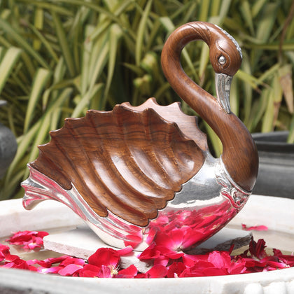 Semi Clad Swan, , Silver Showpieces - Artisera