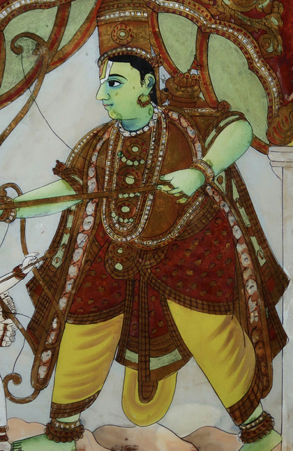 Rama Fighting Ravana, , Phillips Reverse Glass - Artisera