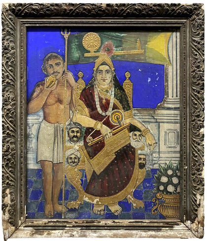Gandhi and Bharat Mata, , Balaji's Antiques and Collectibles - Artisera
