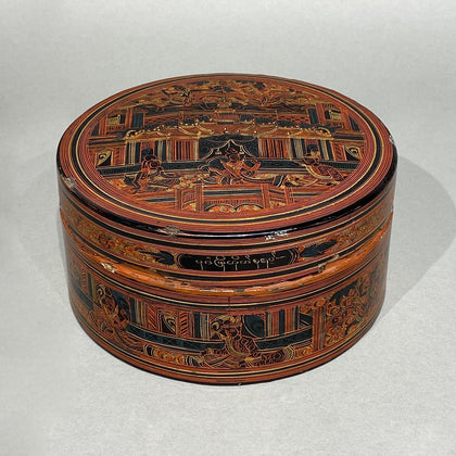 Burmese Lacquer Cosmetic Box, , Burmese Lacquerware - Artisera