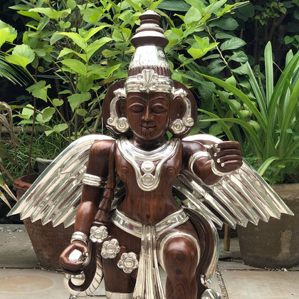 Semi Clad Garuda, , Silver Showpieces - Artisera