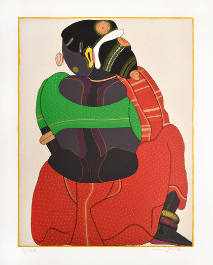 Woman in Green and Red, Thota Vaikuntam, Archer Art Gallery - Artisera