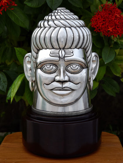 Shiva Head 1, , Silver Showpieces - Artisera