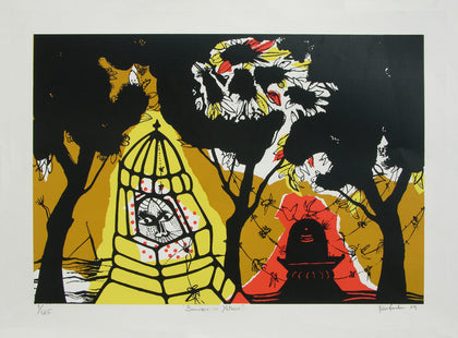 Banaras in Yellow, Manu Parekh, Archer Art Gallery - Artisera