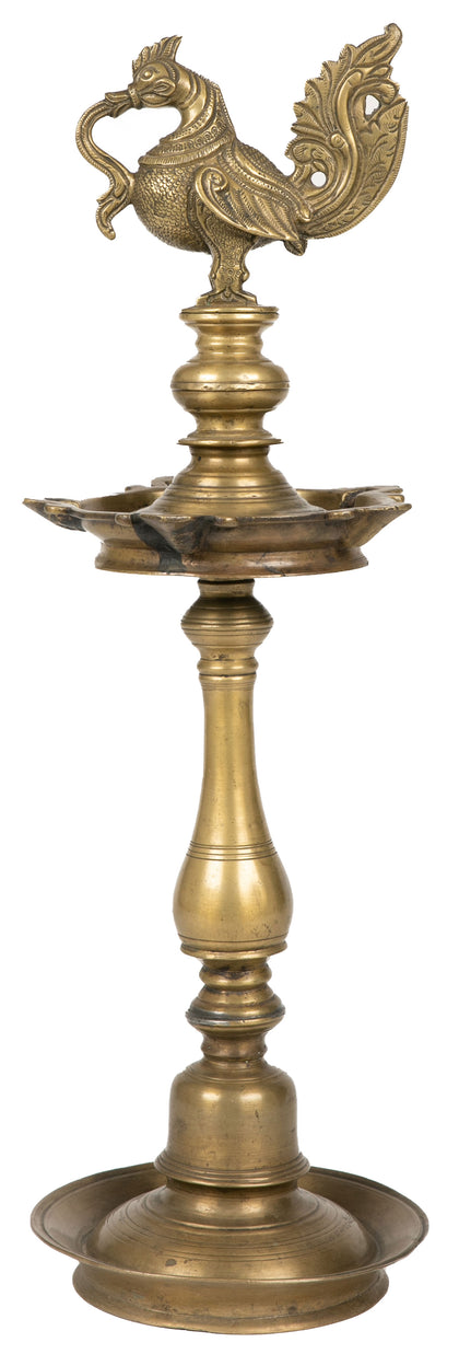 Lamp with Hamsa Finial - 01, , Ritual Lamps - Artisera