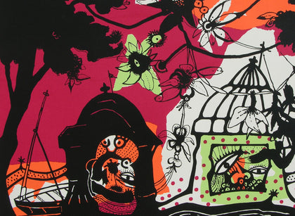 Banaras in Crimson, Manu Parekh, Archer Art Gallery - Artisera