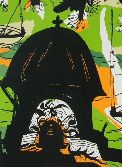Banaras in Green, Manu Parekh, Archer Art Gallery - Artisera
