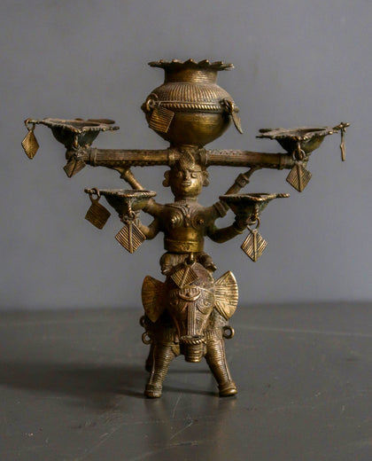 Panchadipa Lakshmi Lamp - I, , Ritual Lamps - Artisera