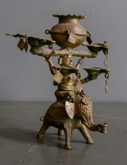 Panchadipa Lakshmi Lamp - I, , Ritual Lamps - Artisera