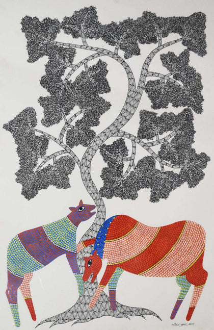 Gond - Untitled 50, Rajendra Kumar Shyam, Arts of the Earth - Artisera
