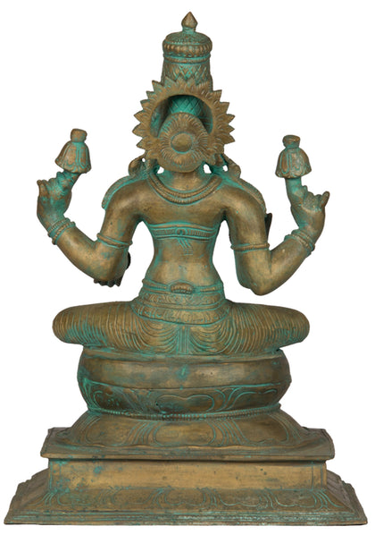 Seated Lakshmi, , Lost Wax Bronze Sculptures - Artisera
