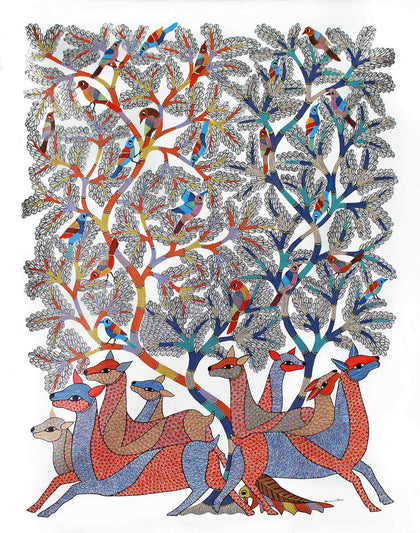 Gond - Untitled 115, Kaushal Prasad Tekam, Arts of the Earth - Artisera
