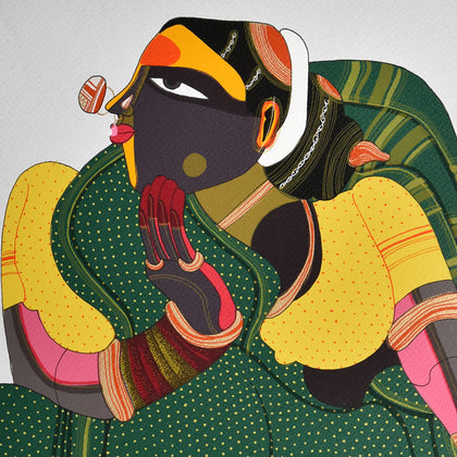 Woman in Green, Thota Vaikuntam, Archer Art Gallery - Artisera