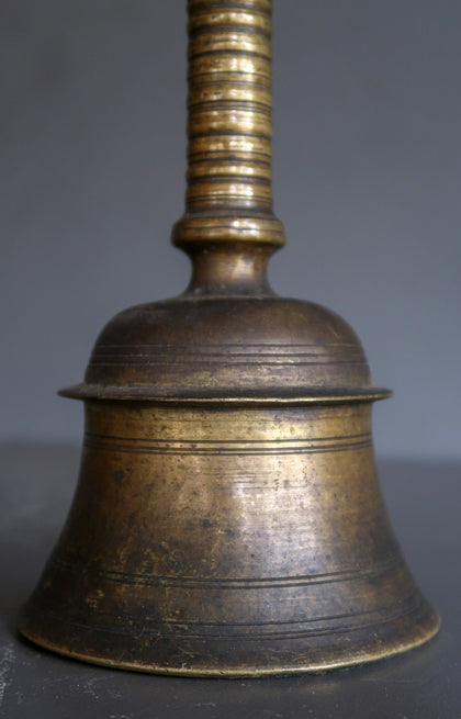 Ritual Bell with Nandi Finial, , Ritual Lamps - Artisera