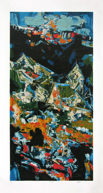 Village (A), S.H. Raza, Archer Art Gallery - Artisera