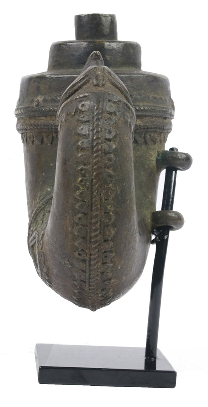 Makara Gunpowder Flask, , Balaji's Antiques and Collectibles - Artisera