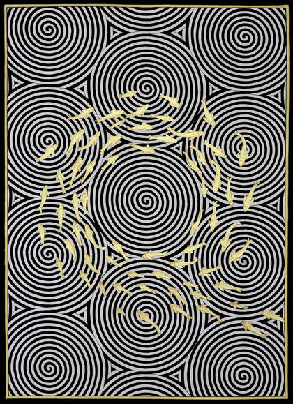 School of Fish - 01, Nemichand, Ethnic Art - Artisera