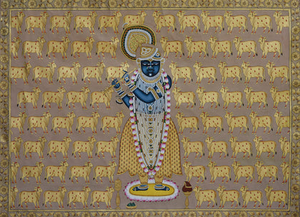 Shrinathji With Cows - 03, , Ethnic Art - Artisera