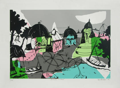 Banaras in Grey, Manu Parekh, Archer Art Gallery - Artisera