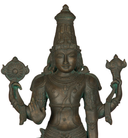 Vishnu - III, , Lost Wax Bronze Sculptures - Artisera