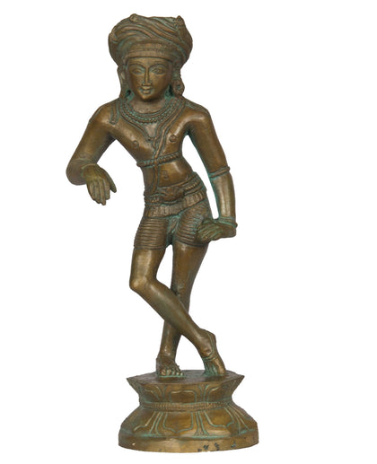 Shiva Wearing Turban (Chola Style) - I, , Lost Wax Bronze Sculptures - Artisera