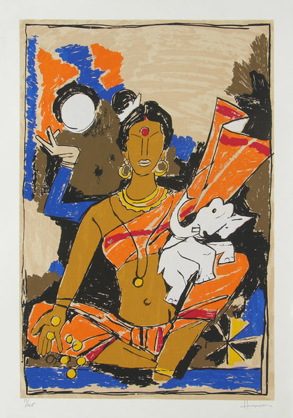 Laxmi, M.F. Husain, Archer Art Gallery - Artisera