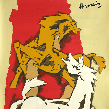 Horses - III, M.F. Husain, Archer Art Gallery - Artisera