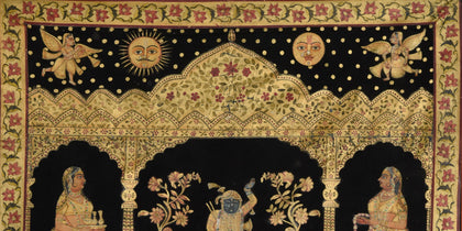 Shrinathji With Gopis - 01, , Ethnic Art - Artisera