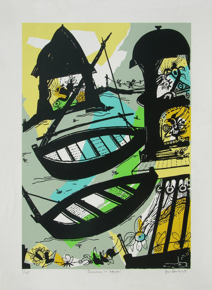 Banaras in Lemon, Manu Parekh, Archer Art Gallery - Artisera