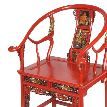 Oriental Horse-Shoe Back Chair, , The Great Eastern Home - Artisera