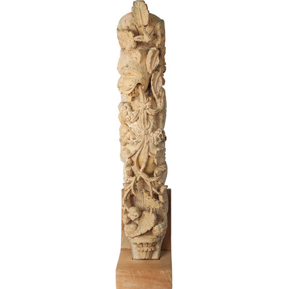 Lion Bracket in Teakwood, Gujarat, , Balaji's Antiques and Collectibles - Artisera